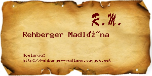 Rehberger Madléna névjegykártya